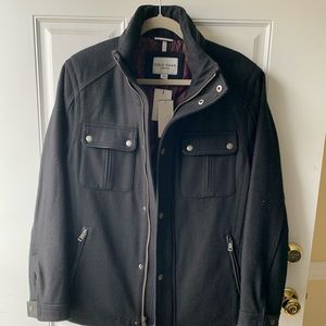 (NWT) MENS COLE HAAN (M) BLACK COAT